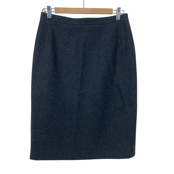 JEAN PAUL GAULTIER Vintage Wool Blend Pencil Skirt Size 10 Lined Dark Gray‎ Slit - Picture 2 of 9
